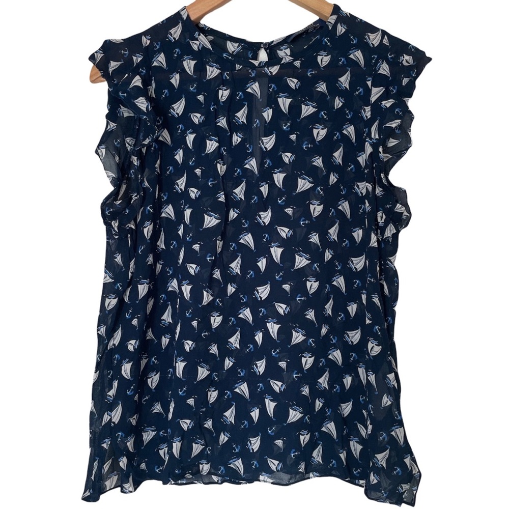 Ralph Lauren Polo Nautical Sailboat Anchor Sheer Top